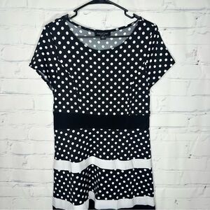 Perceptions size 10 black‎ & white dress
